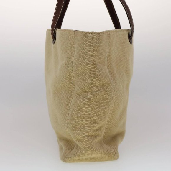 CHANEL COCO Mark Tote Bag Canvas Beige CC Auth am2628g - Picture 3 of 12